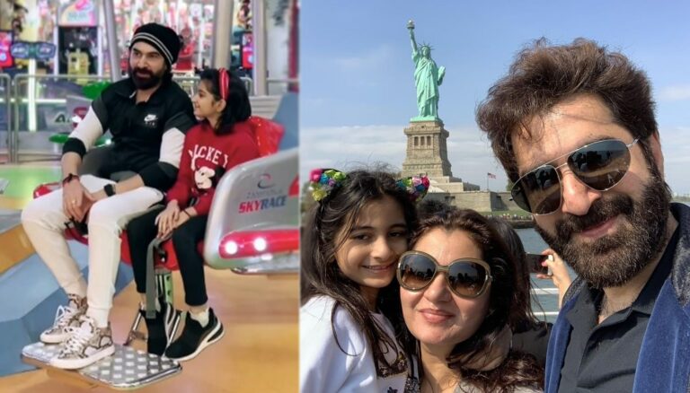 Actor Jeet take a ride on Merry go Round with Daughter Navanya