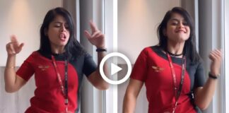 Spicejet Air Hostess Uma Meenakshi goes Viral Dancing on a Bollywood Song