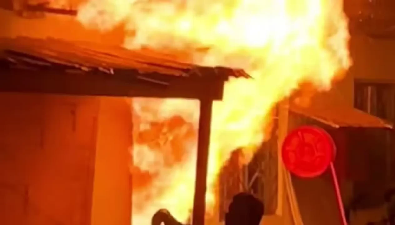 FIRE ON BHARATLAKXMI STUDIO