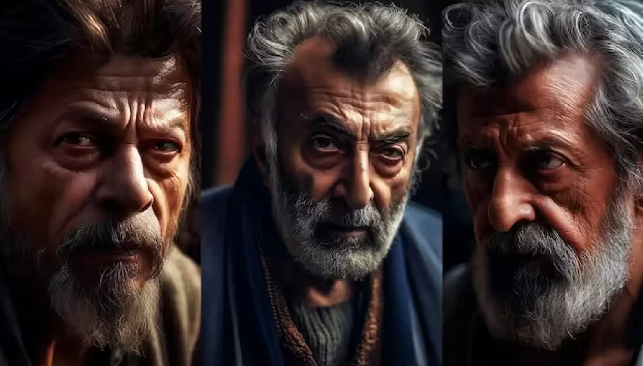 AI Creats 10 Bollywood Superstars Old Aged Photoes Including Shah Rukh Khan Salman Khan Prabhas Aamir Khan And Others