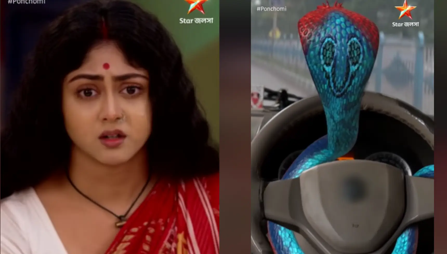 Star Jalsha Ponchomi Serial Trolled For Showing Snake Driving Car